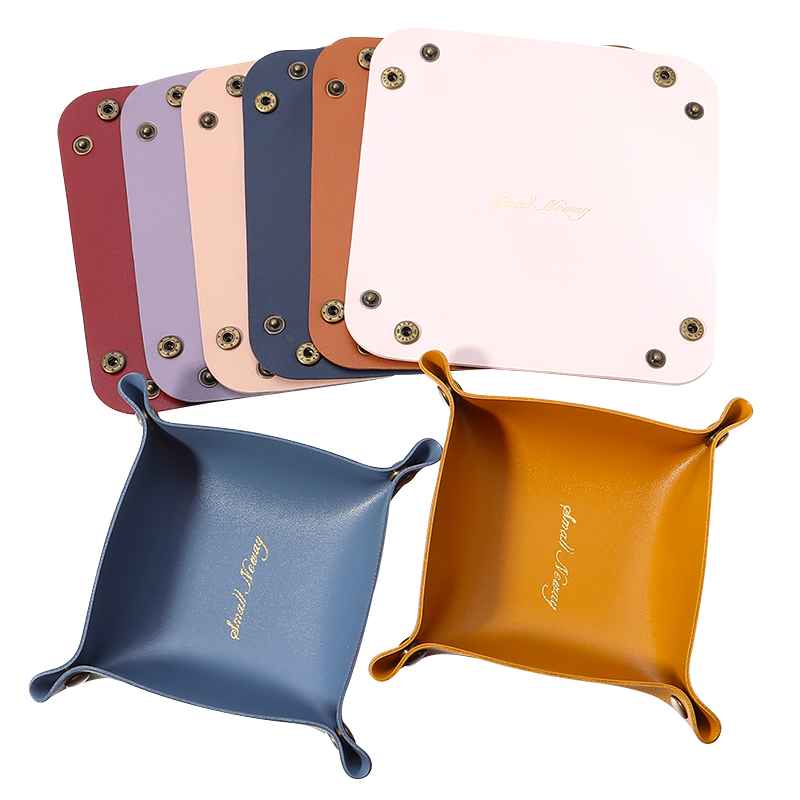 Bifold Leather Wallet - Kotak penyimpanan kulit PU, nampan meja
