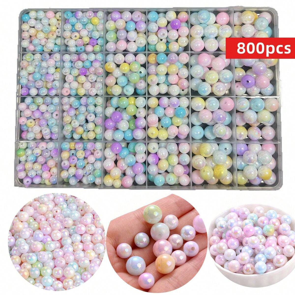 Men'S Accessories Jewelry Bracelet - 800pcs/24 kotak set manik-manik akrilik warna
