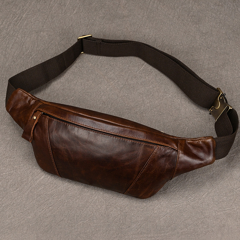 Men Accessories Pack - Tas selempang dada kulit pria, kantung