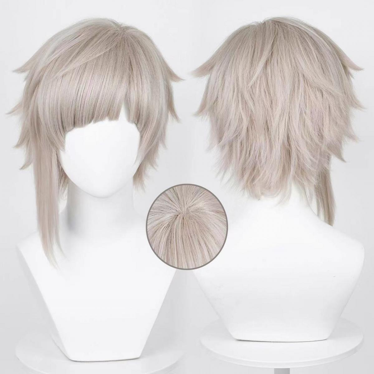 Men Accessories In Silver - Wig cosplay pria Nakajima Atsushi, rambut