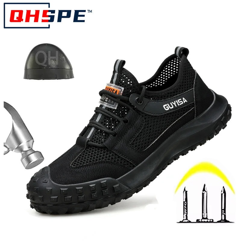 Men Accessories Brands - Sepatu kerja topi kaki baja bernapas