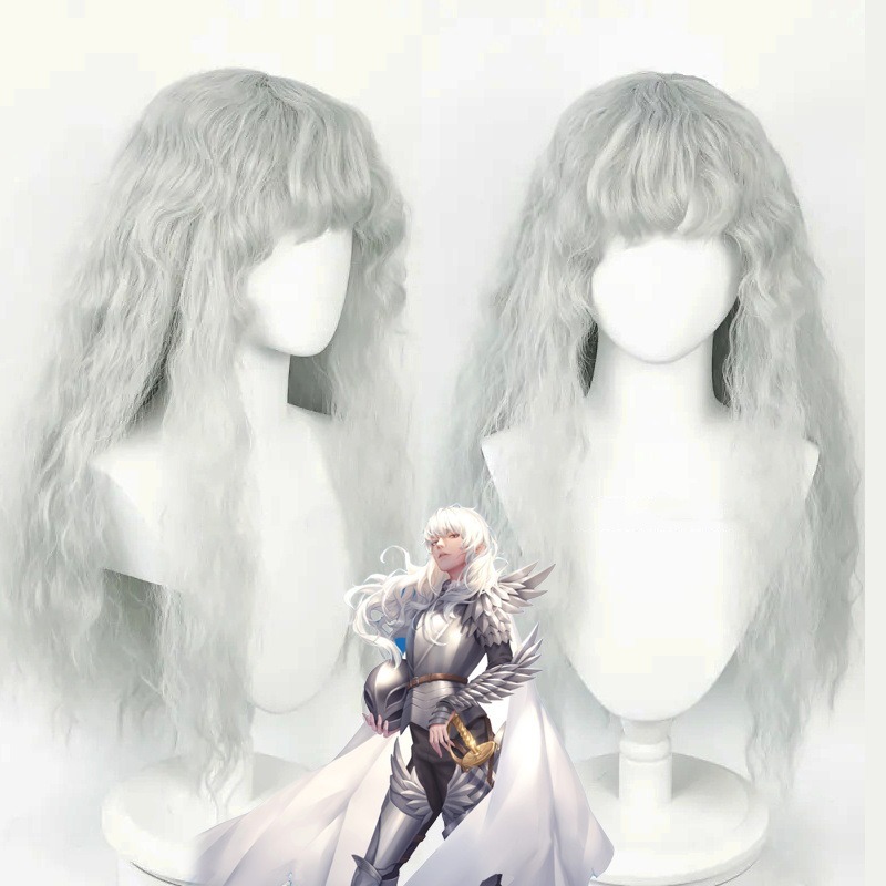 Men Accessories In Silver - Wig Cosplay Anime Game Berserk Griffith