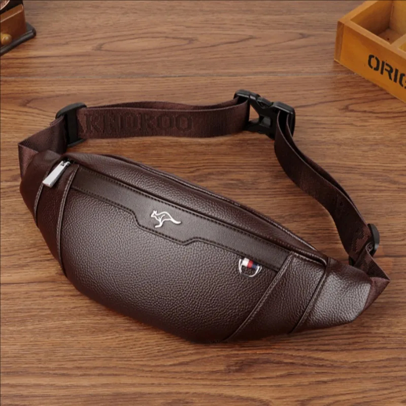 Men Accessories Pack - Tas Pinggang Kulit Bisnis Multifungsi untuk