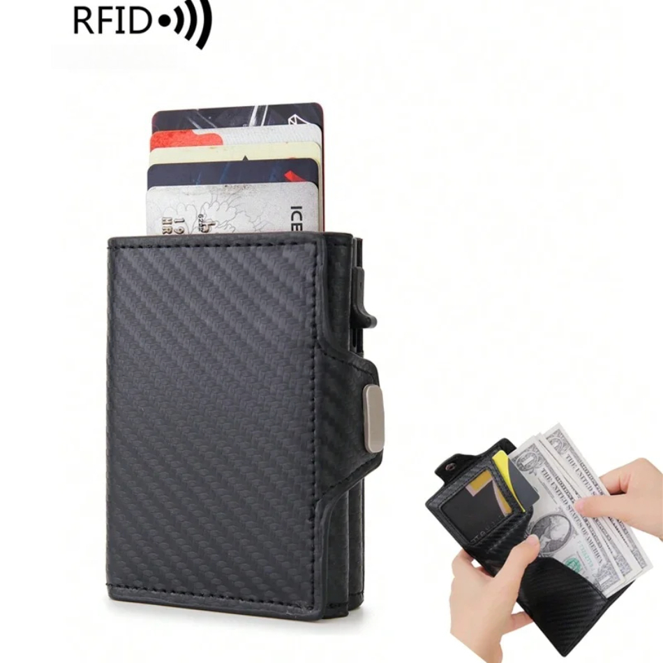 Bifold Leather Wallet - Dompet Pop Up Anti RFID untuk