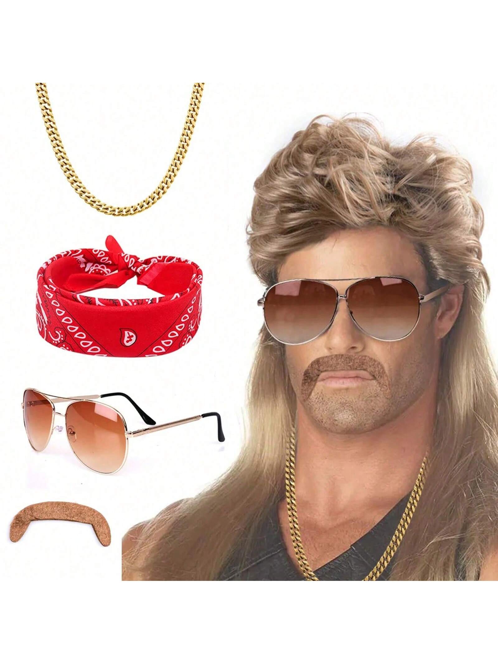 Men'S Accessories In The 90S - Mullet Wig 80s 90s aksesori pakaian