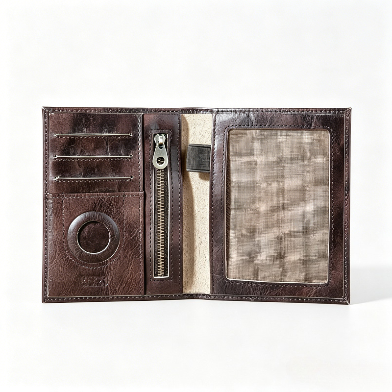 Bifold Leather Wallet - Dompet Paspor RFID untuk Pria, Dompet