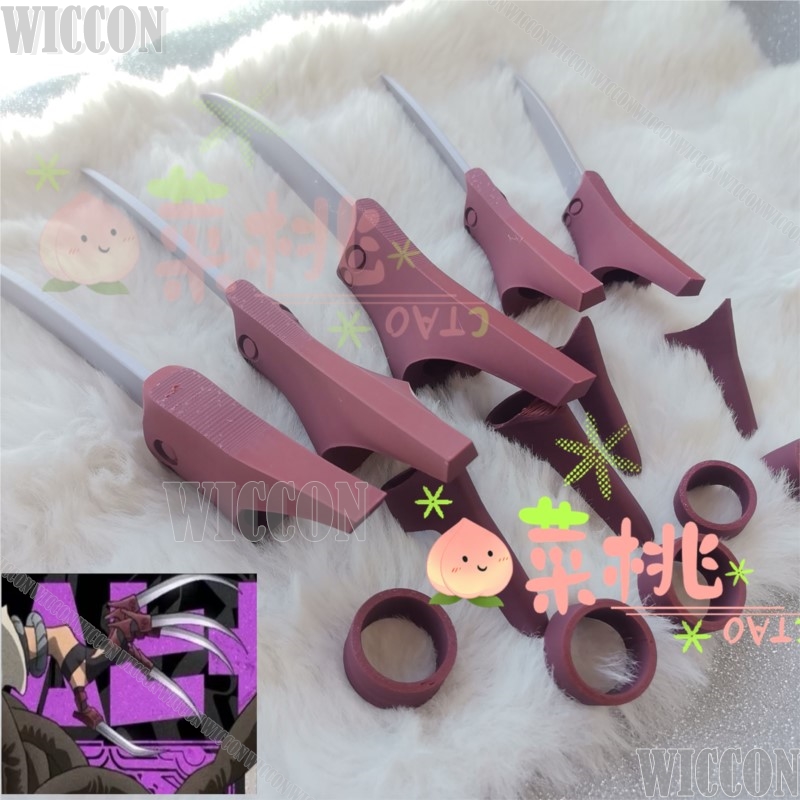Men Accessories In Silver - Kostum Cosplay Anime Gachiakuta Jabber Wonger,