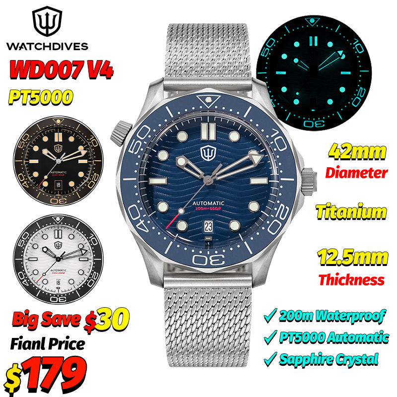 Men'S Accessories Jewelry Bracelet - Watchdives WD007 V4 Jam Tangan Menyelam