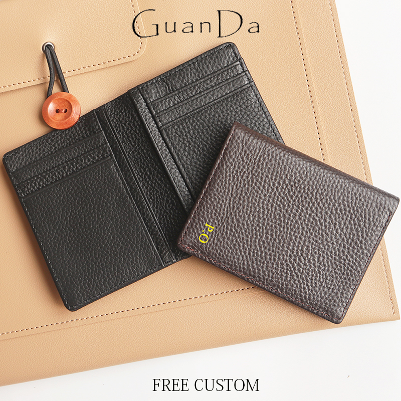 Card Case Minimalist - Tempat kartu kulit asli pria, dompet