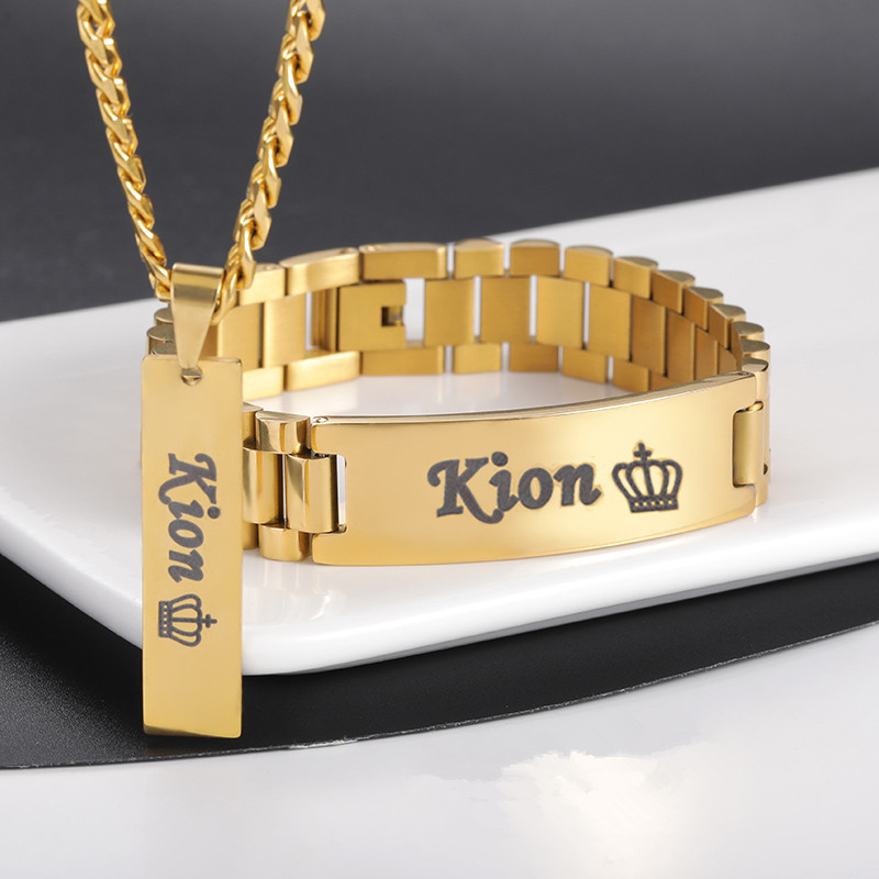 Men'S Accessories Jewelry Bracelet - Kustom kalung nama pria gelang besar