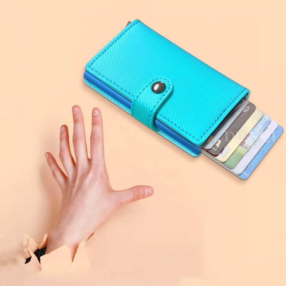 Card Case Minimalist - Dompet Kartu Bisnis Kulit PU, Tempat