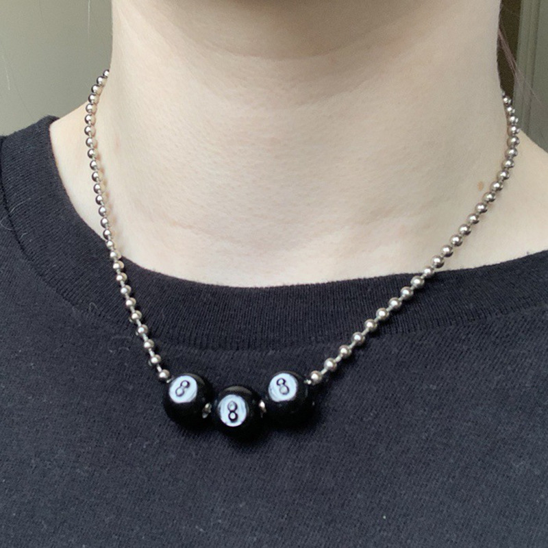 Kpop mode antik hitam 8 bola B - Men'S Accessories In The 90S ulasan dan harga