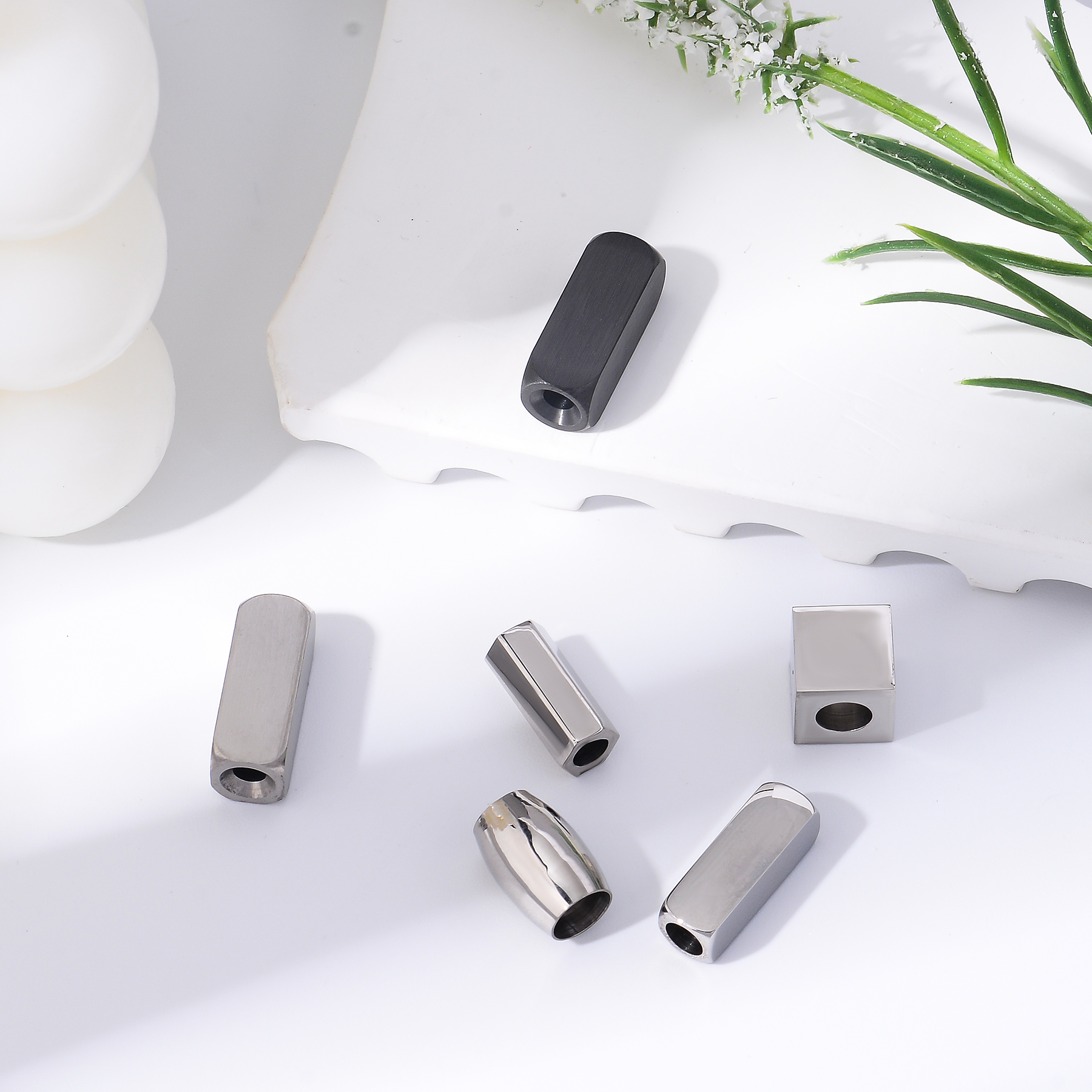 6pcs/lot Manik-Manik Spacer Ba - Men'S Accessories Jewelry Bracelet ulasan dan harga
