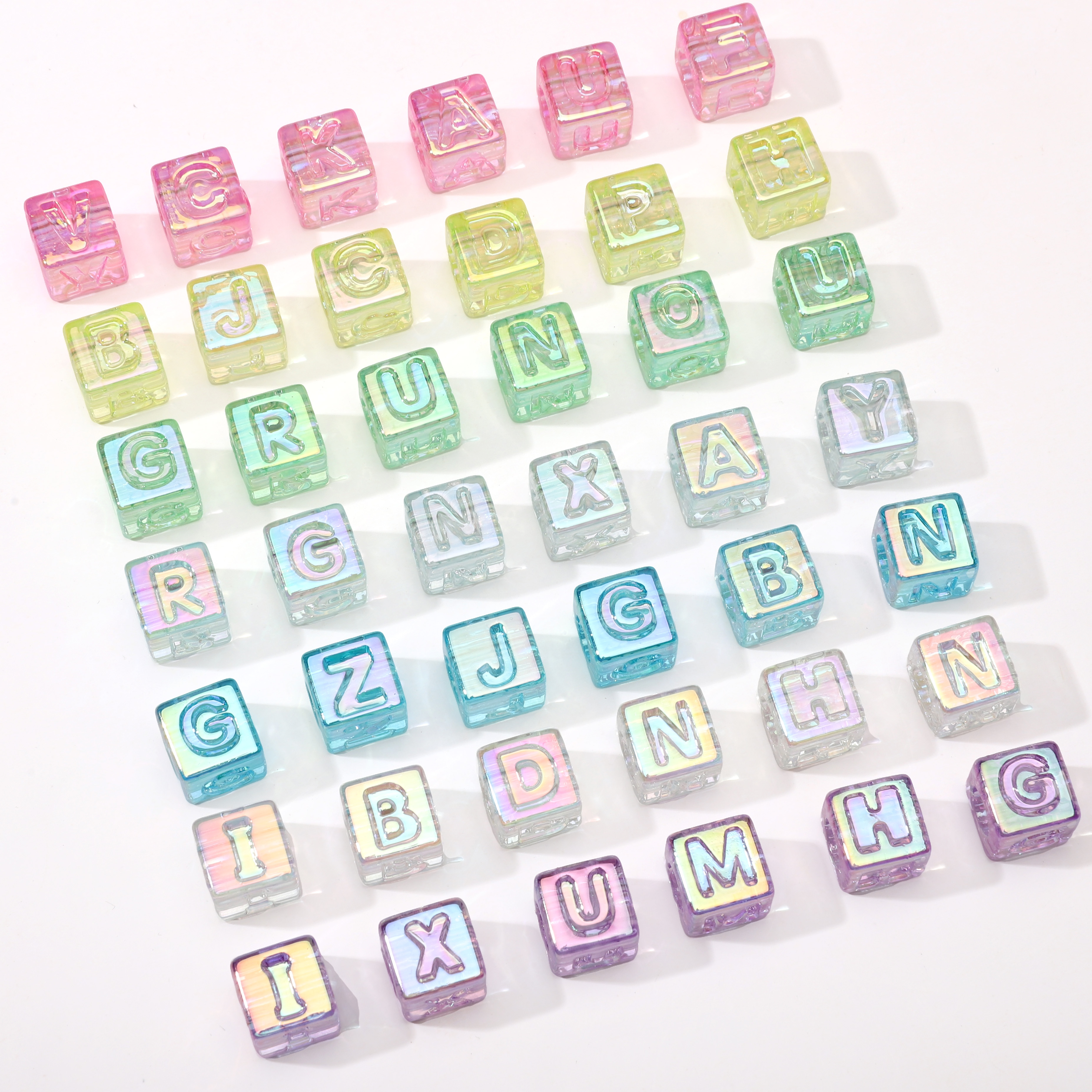 10Pcs Manik-manik Huruf Warna- - Men'S Accessories Jewelry Bracelet ulasan dan harga