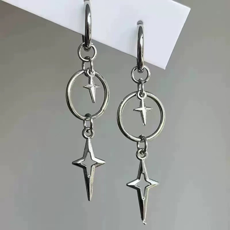 Anting Liontin Bintang Salib P - Men'S Accessories In The 90S ulasan dan harga
