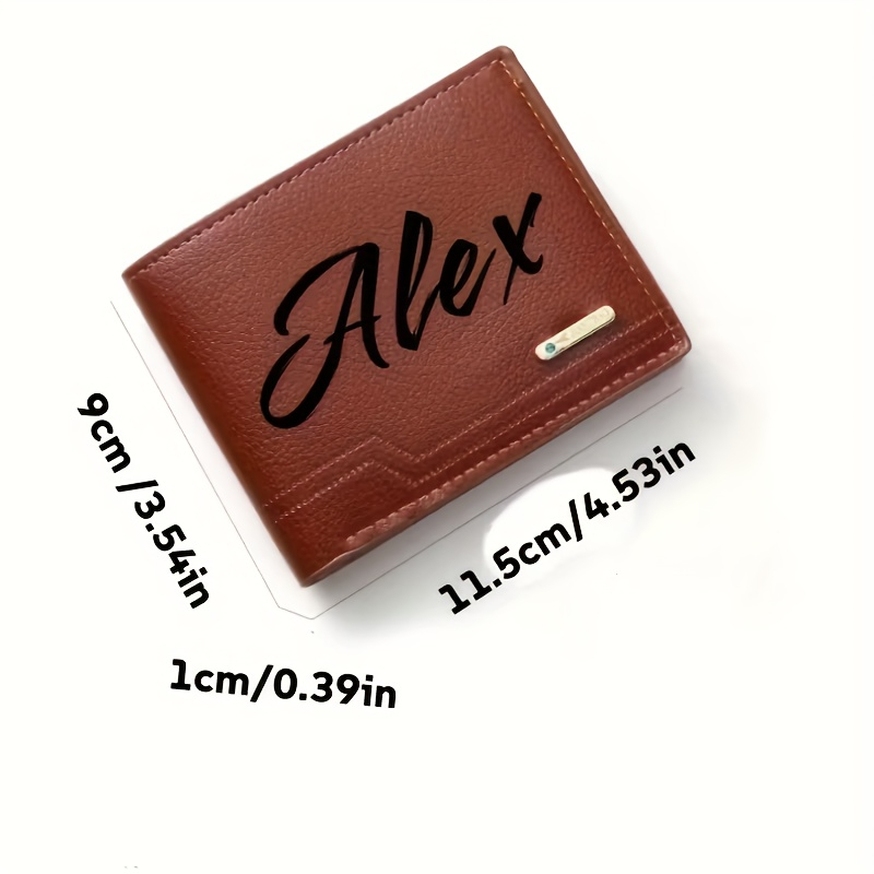 Teks dan Inisial yang Dapat Di - Bifold Leather Wallet ulasan dan harga
