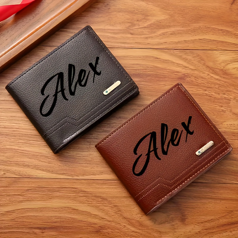 Teks dan Inisial yang Dapat Di - Bifold Leather Wallet ulasan dan harga