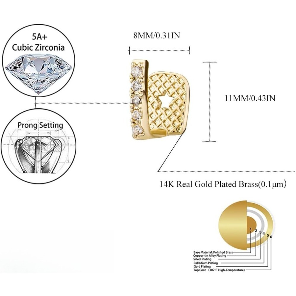 Grillz Gigi Lapis Emas Perak M - Men Accessories In Silver ulasan dan harga