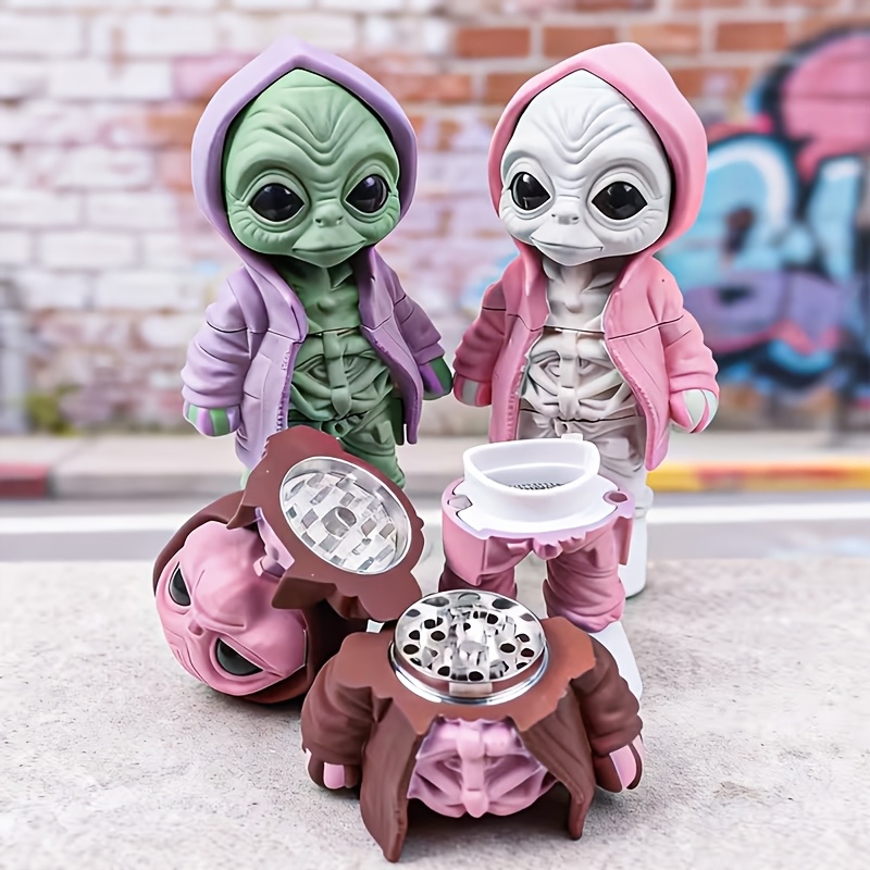 Penggiling Herbal Alien Lucu,  - Men Accessories For Gift ulasan dan harga