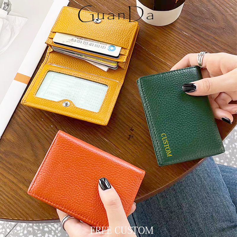 Tempat kartu inisial kustom do - Bifold Leather Wallet ulasan dan harga