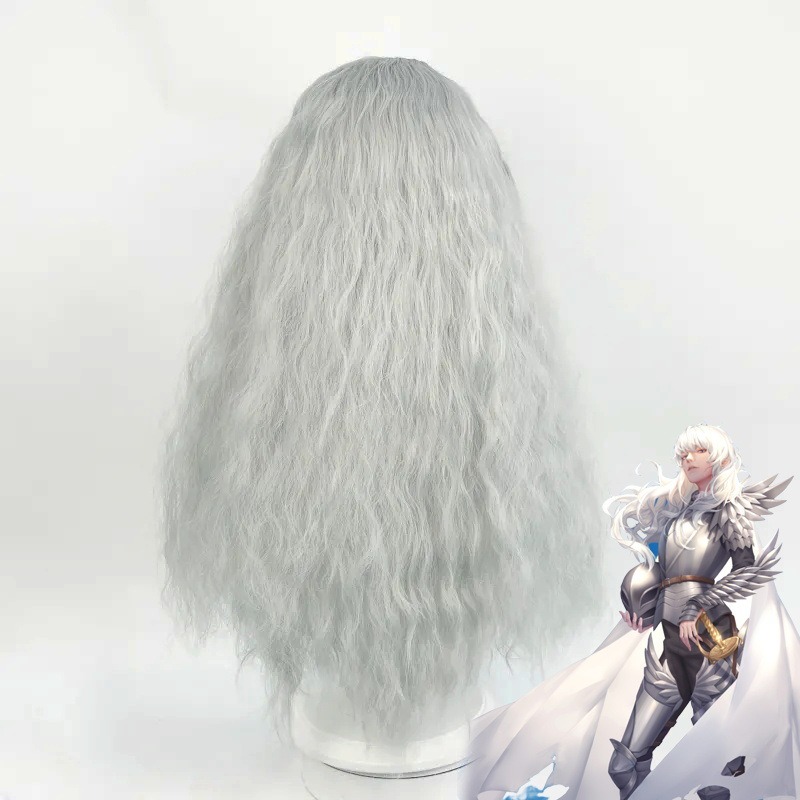 Wig Cosplay Anime Game Berserk - Men Accessories In Silver ulasan dan harga