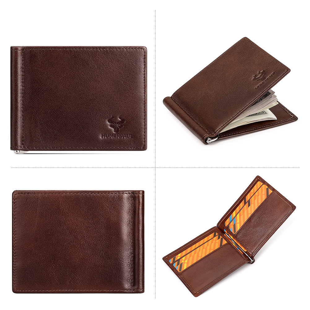 Dompet pria kulit asli, dompet - Bifold Leather Wallet ulasan dan harga