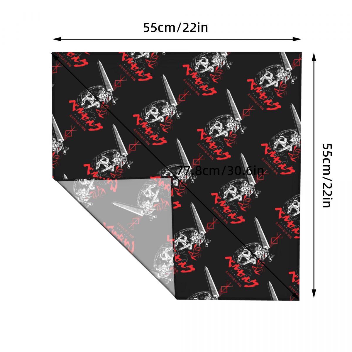 55CM B-Berserks Bandana Pesta  - Men Accessories Brands ulasan dan harga