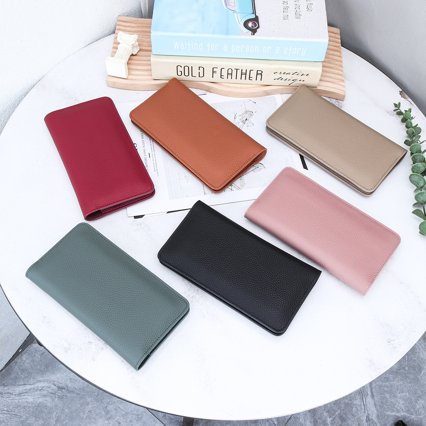 Dompet Paspor Minimalis Tipis  - Bifold Leather Wallet ulasan dan harga
