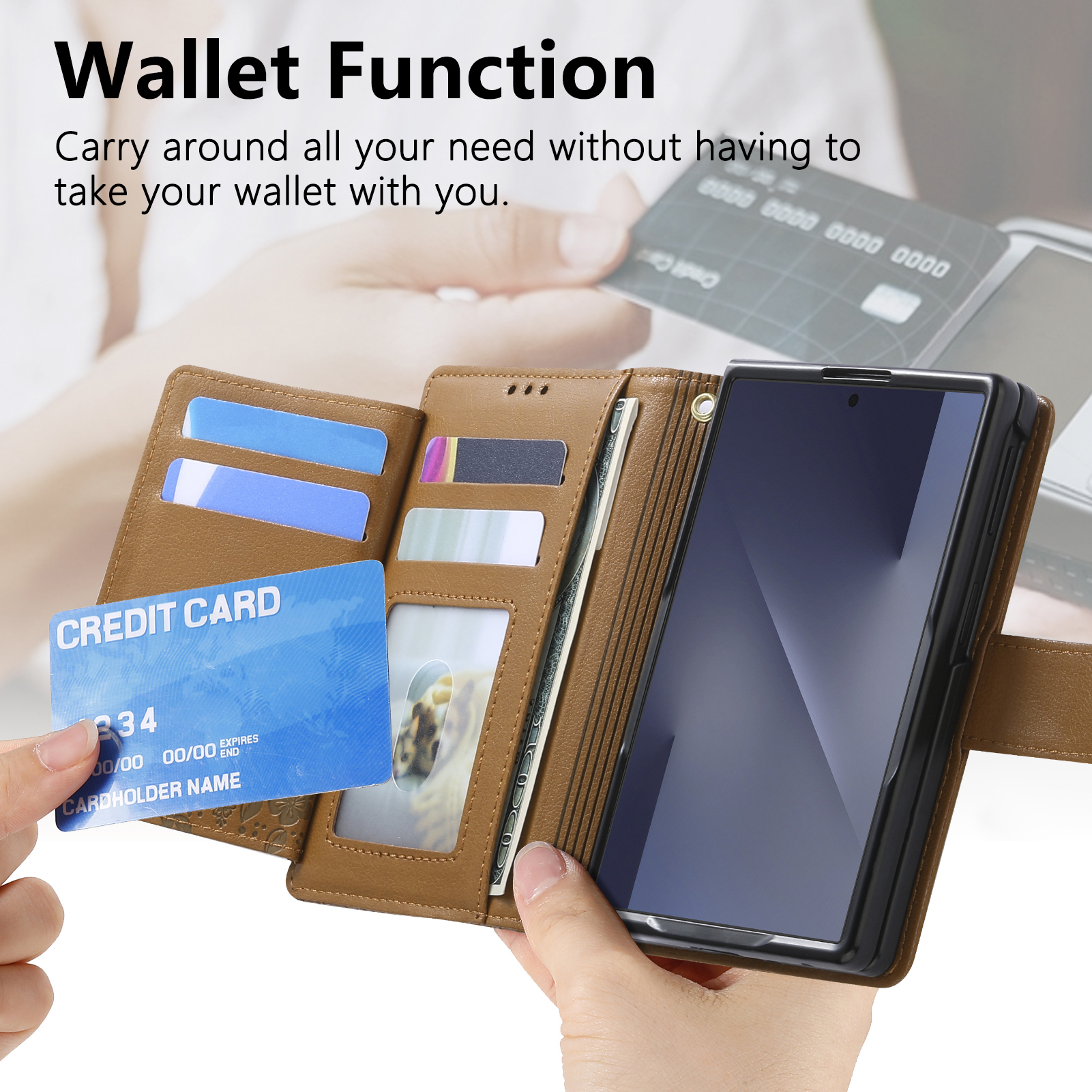 Dompet Kulit PU Dengan Slot Ka - Bifold Leather Wallet ulasan dan harga