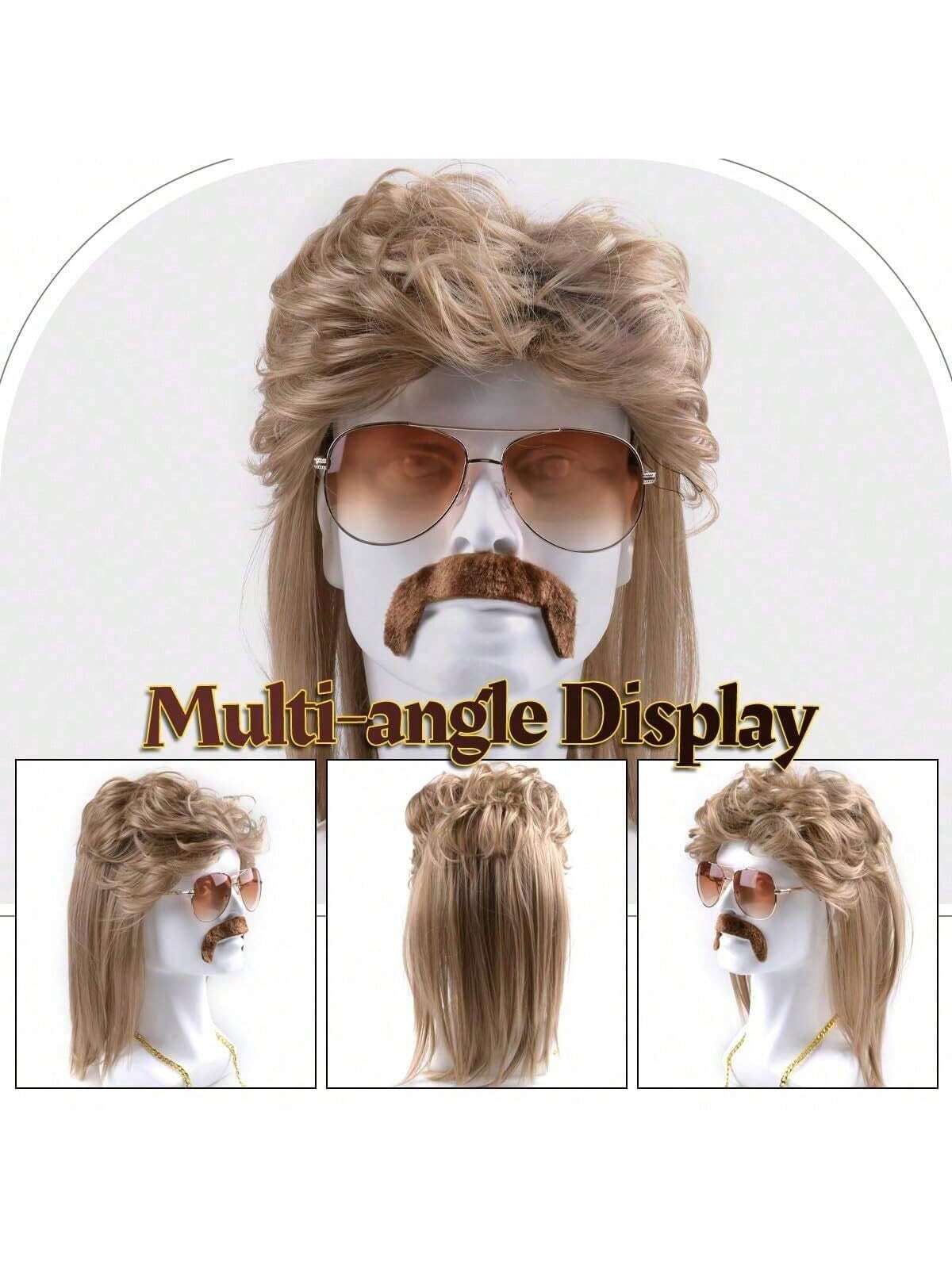 Mullet Wig 80s 90s aksesori pa - Men'S Accessories In The 90S ulasan dan harga