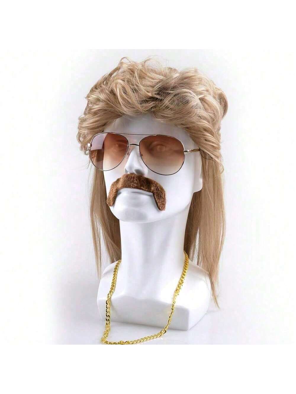 Mullet Wig 80s 90s aksesori pa - Men'S Accessories In The 90S ulasan dan harga