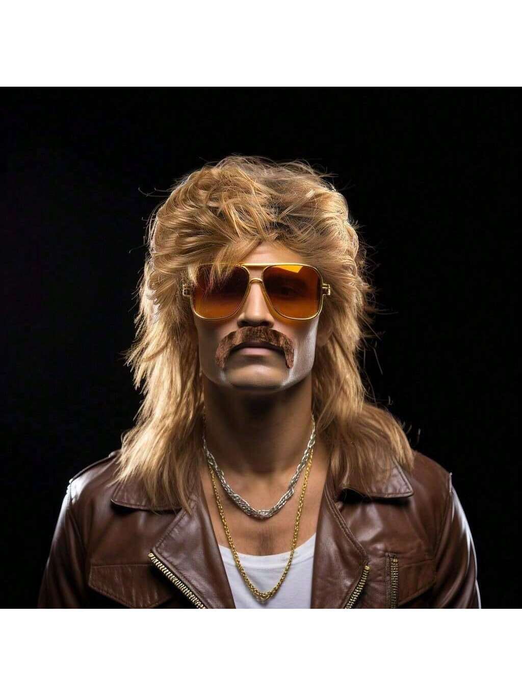 Mullet Wig 80s 90s aksesori pa - Men'S Accessories In The 90S ulasan dan harga