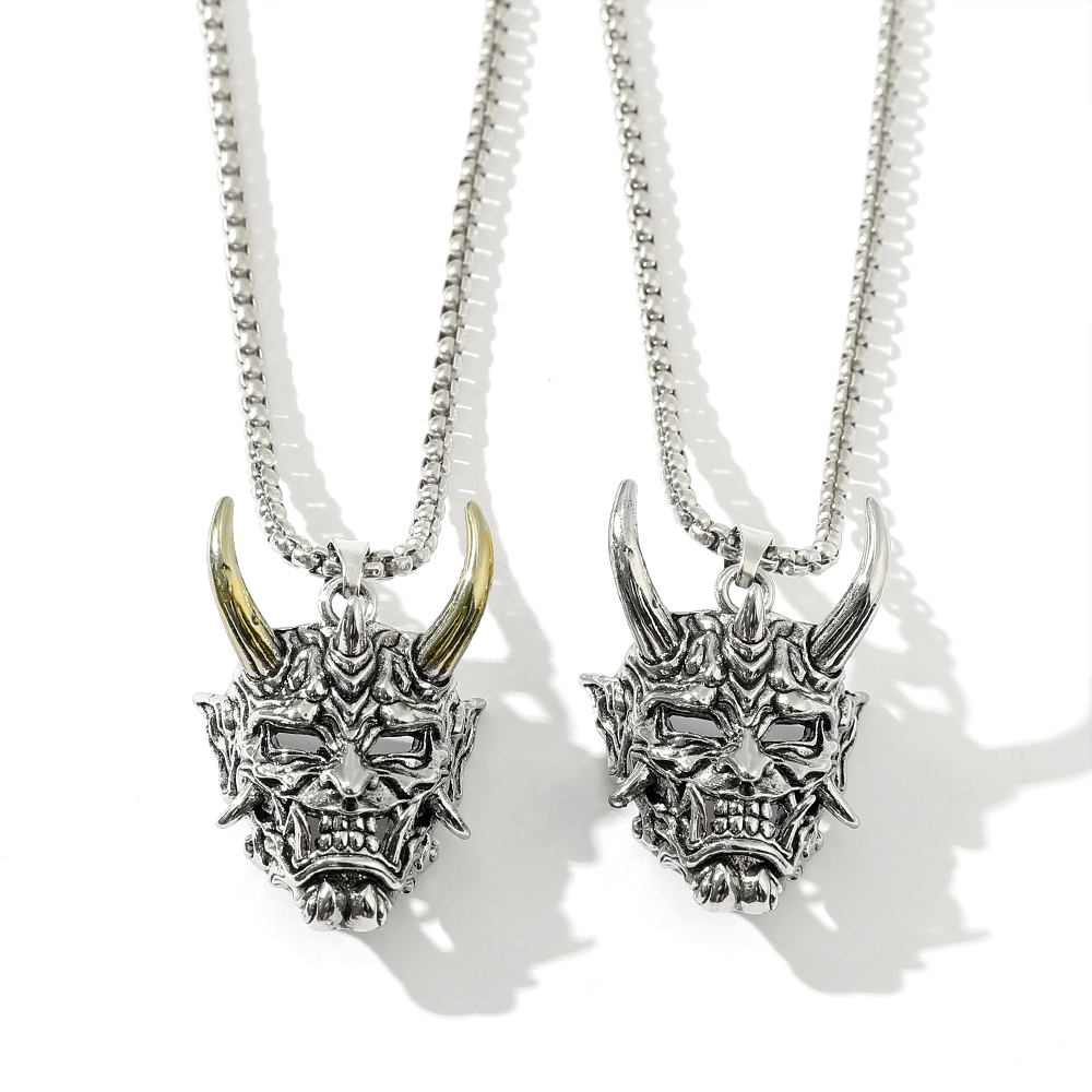 Kalung Liontin Topeng Hantu Ta - Men Accessories In Silver ulasan dan harga
