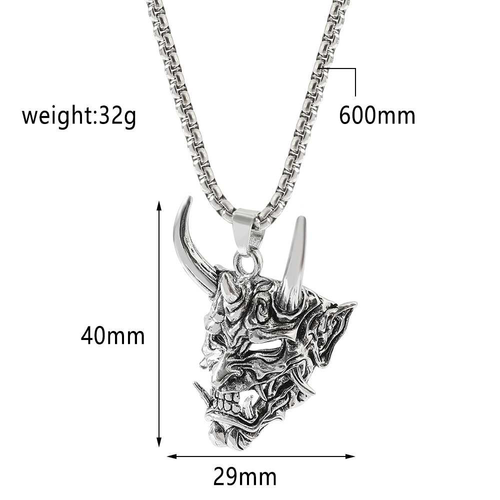 Kalung Liontin Topeng Hantu Ta - Men Accessories In Silver ulasan dan harga