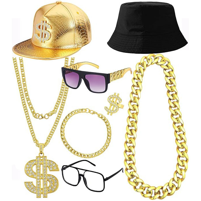 Set Aksesoris Kostum Hip Hop E - Men'S Accessories In The 90S ulasan dan harga
