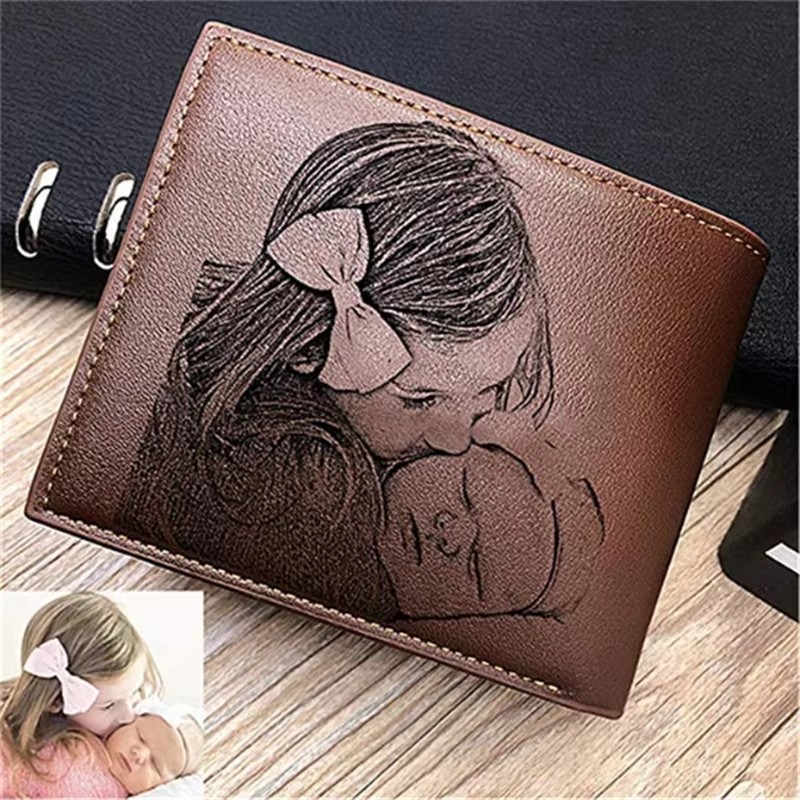Dompet Pendek Foto Terukir 202 - Bifold Leather Wallet ulasan dan harga