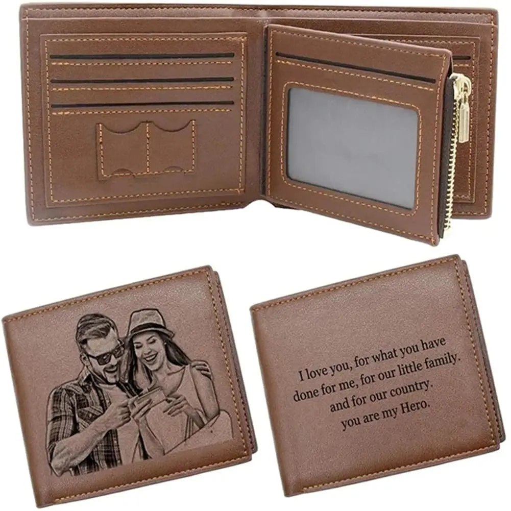 Dompet Pendek Foto Terukir 202 - Bifold Leather Wallet ulasan dan harga