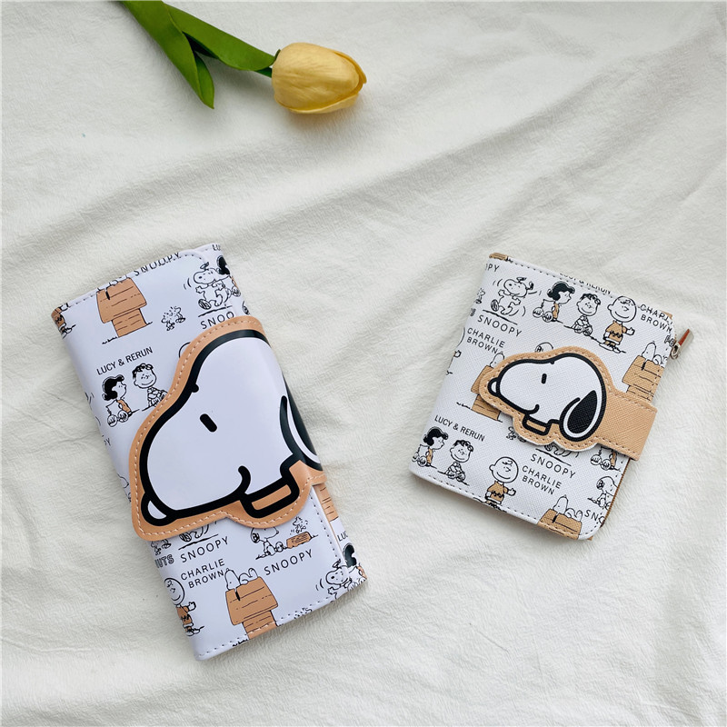 Dompet Kartun Snoopy Kulit PU  - Bifold Leather Wallet ulasan dan harga