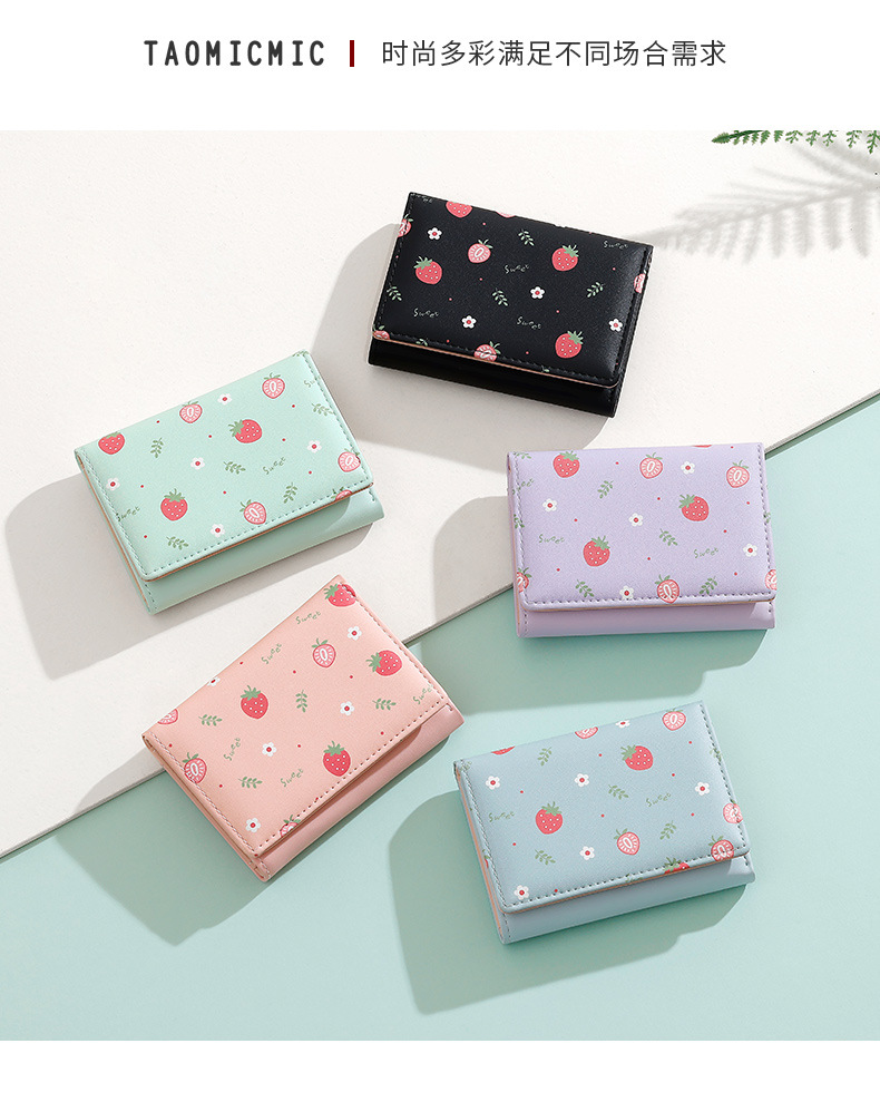 Dompet Wanita Lipat Tiga Lucu  - Bifold Leather Wallet ulasan dan harga